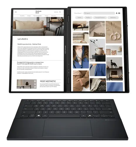 Zenbook Duo OLED UX8406CA-QL336W - Ordenador Portátil 14" WUXGA (Intel Core Ultra 7 255H, 32GB RAM, 1TB SSD, Arc 140T, Windows 11 Home) Gris Tintero - Teclado QWERTY español - Imagen 5