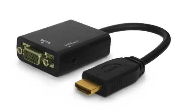 CL-23 adaptador de cable de vídeo 0,5 m VGA (D-Sub) HDMI tipo A (Estándar) Negro