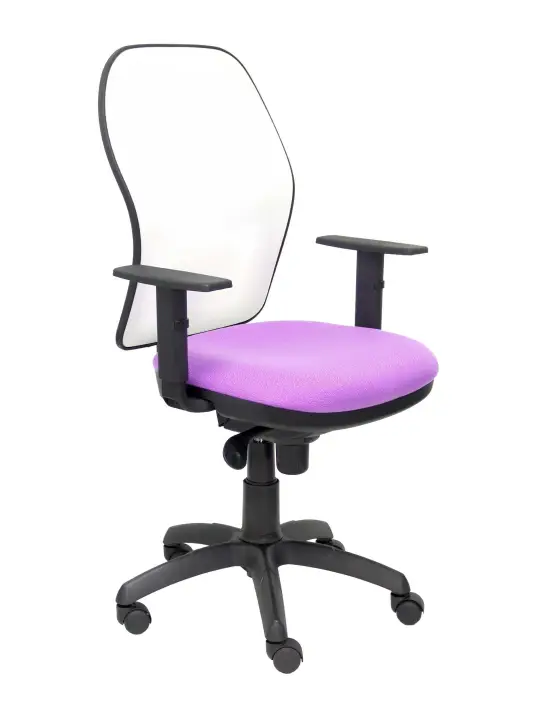 Silla Jorquera malla blanca asiento bali lila