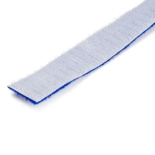 Bobina de 7,6m de Gancho y Bucle - Tiras Reutilizables de Gancho y Bucle - Cinta Sujetacables - Envolturas Ajustables de Tela para Gestión de Cableado - Azul - Imagen 3