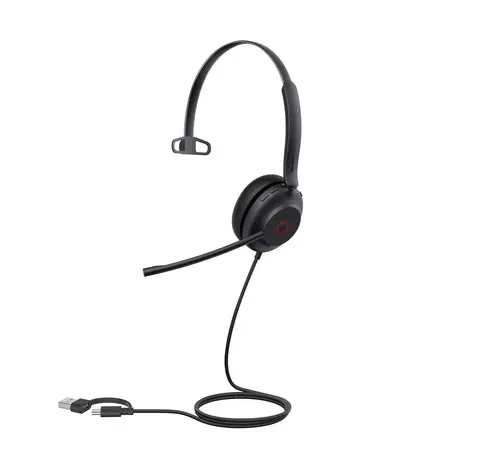 UH35 Mono Teams USB-C/A Auriculares Alámbrico Diadema Llamadas/Música USB Type-C / USB Type-A Negro - Imagen 5