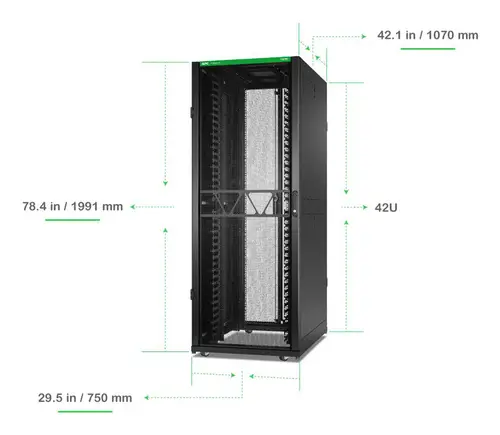 AR3140B2 armario rack 52U Blanco - Imagen 6