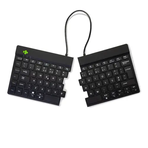 Teclado ergonómico R-Go Split Break con software de pausa, teclado dividido ergonómico, QWERTY (PT), bluetooth, negro - Imagen 4