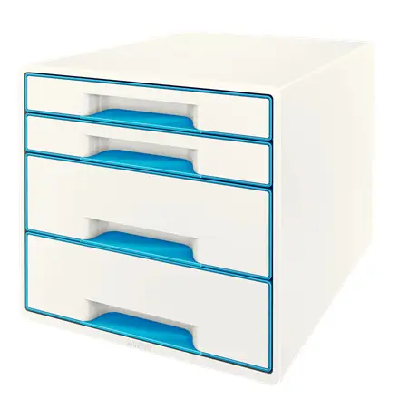 WOW Cube archivador organizador Poliestirol Azul, Blanco