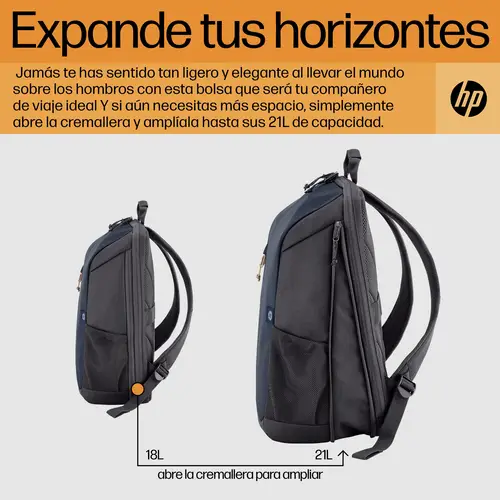 Mochila para portátil Travel de 15,6 pulgadas y 18 litros, color gris - Imagen 7