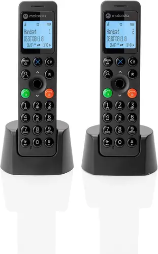 DOT202 Twin Teléfono DECT Identificador de llamadas Negro - Imagen 1