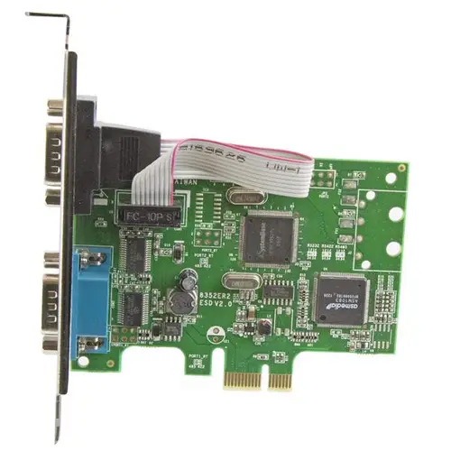 Tarjeta Serie PCI Express de 2 Puertos DB9 RS232 con UART 16C1050 - Adaptador Interno Serie PCI-E - Imagen 2