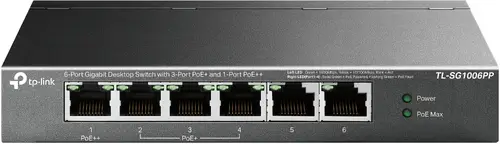 TL-SG1006PP switch No administrado Gigabit Ethernet (10/100/1000) Energía sobre Ethernet (PoE) Gris - Imagen 1
