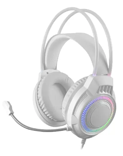 MCP124PRO, Combo Gaming 4en1, Teclado RGB H-Mech con Reposamuñecas, Ratón RGB 3200DPI y Switches HUANO, Auriculares FRGB, Alfombrilla Nanotextil 36x26cm, Multiplataforma, Español, Blanco - Imagen 4