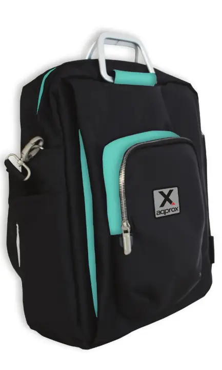 appNBST15x maletines para portátil 39,6 cm (15.6") Mochila bandolera Negro, Turquesa