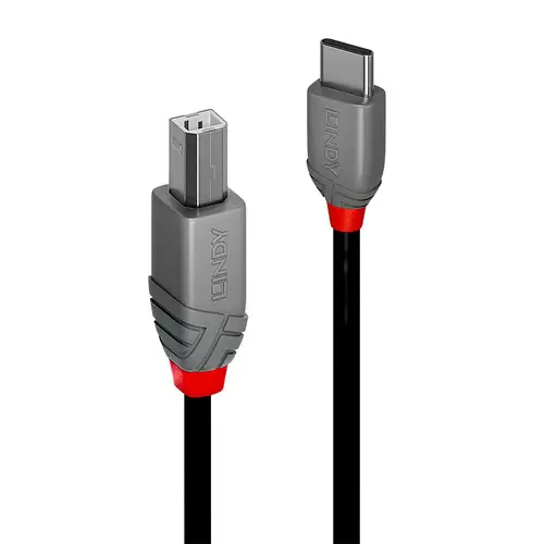 36940 cable USB USB 2.0 0,5 m USB C USB B Negro - Imagen 1
