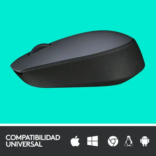 M170 Grey-K ratón Oficina Ambidextro RF inalámbrico Óptico 1000 DPI - Imagen 10