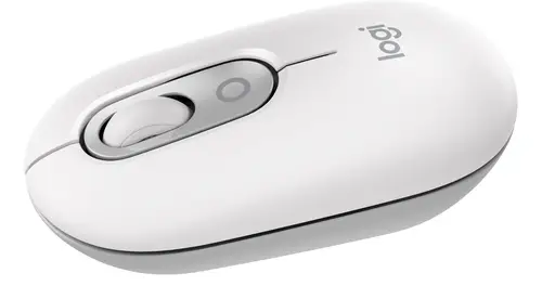POP Mouse, ratón inalámbrico Bluetooth compacto y portátil con botones programables y clics discretos, tecnología Easy-Switch para alternar hasta 3 dispositivos, portátil, tablet, PC: Blanco - Imagen 1