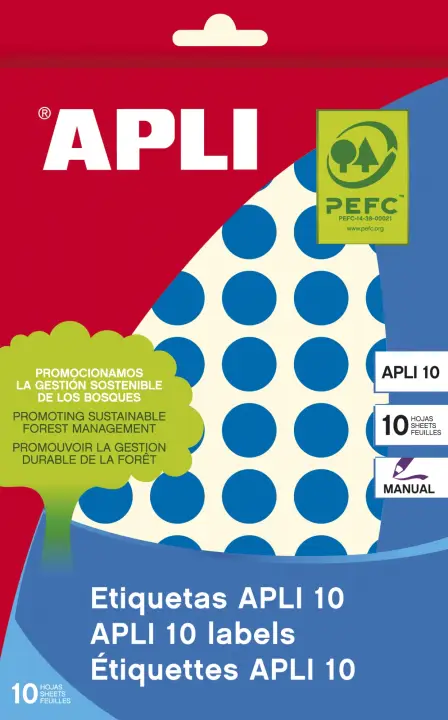 2735 etiqueta autoadhesiva Alrededor Permanente Azul 616 pieza(s)