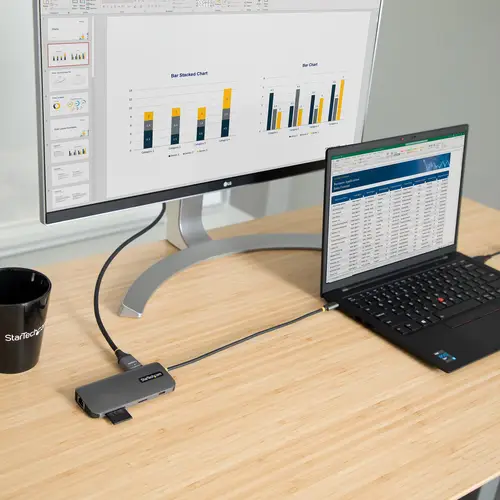 Adaptador Multipuertos USB C de Vídeo 4K a 60Hz, con Hub de 3 Puertos USB-A de 5Gbps, Entrega de Alimentación USB de 100W, Red Ethernet, SD/microSD, Cable de 30cm - Imagen 9