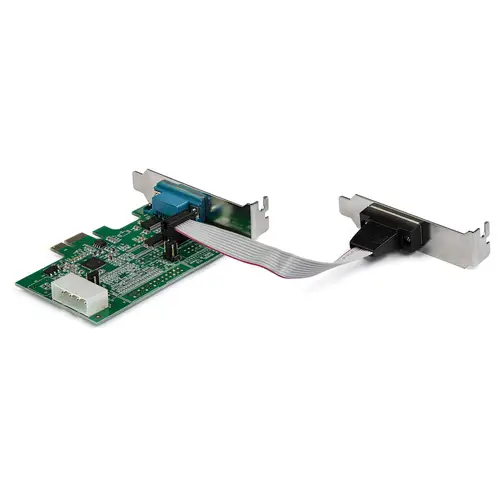 Tarjeta Adaptadora Serie PCI Express RS232 de 2 Puertos - Tarjeta Controladora Serie PCIe RS232 - PCIe a Serie DB9 - UART 16950 - Tarjeta de Perfil Bajo para Windows y Linux - Imagen 2