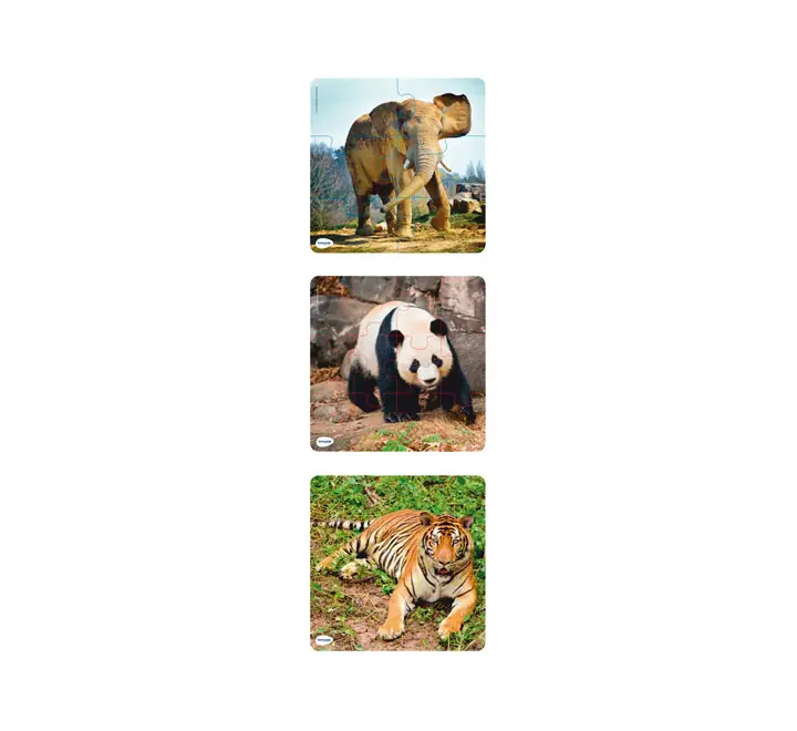 PUZZLE PLASTIC PRO. ANIMAL 21X21CM MINILAND 36060
