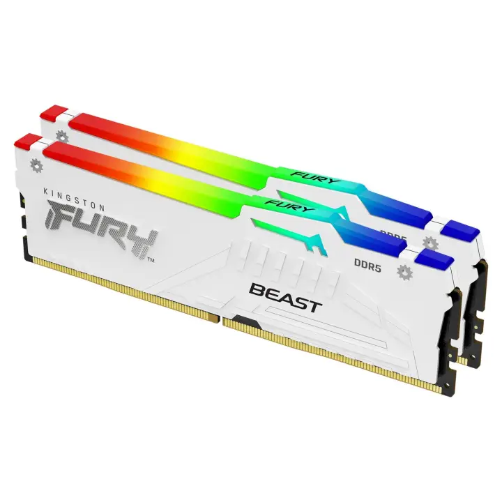 FURY Beast 32GB 6000MT/s DDR5 CL36 DIMM (Kits de 2) White RGB EXP..