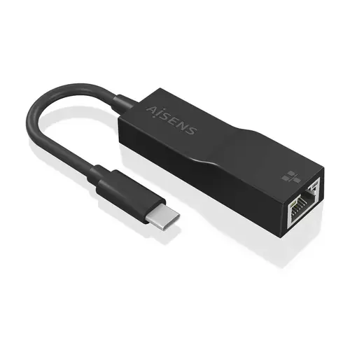 Conversor USB3.1 Gen1 USB-C a Ethernet Gigabit 10/100/1000 Mbps, Negro, 11 cm - Imagen 1
