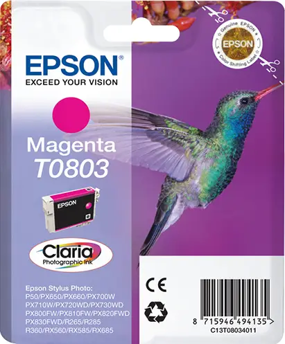 Hummingbird Cartucho T0803 magenta