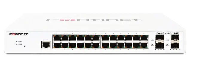 FortiSwitch 124E Gestionado L2 Gigabit Ethernet (10/100/1000) 1U Blanco