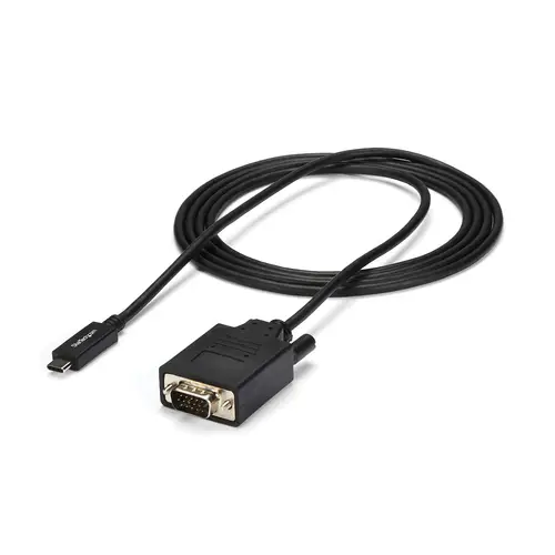 Cable de 2m USB C a VGA - Cable Adaptador Activo de Vídeo de 1920x1200/1080p USB Tipo C a VGA - Compatible con Thunderbolt 3 - De Portátil a Monitor VGA - Modo DP Alt HBR2 - Imagen 1