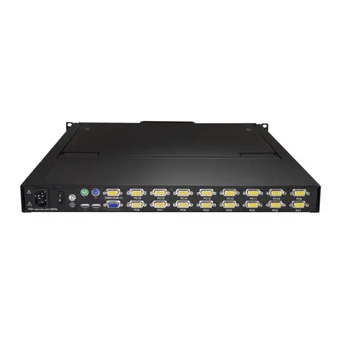 Consola KVM de 16 puertos para Montaje en Rack - Teclado QWERTY - con Cables de 1,8m - Conmutador KVM con Monitor LCD de 19" - Switch KVM LCD 1U OSD MTBF 50000 - USB + VGA - Imagen 3