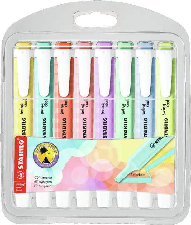 swing cool Pastel marcador 8 pieza(s) Punta de cincel Colores surtidos