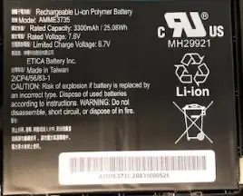 BTRY-ET5X-10IN3-02 accesorio o pieza de recambio para tableta Bat..