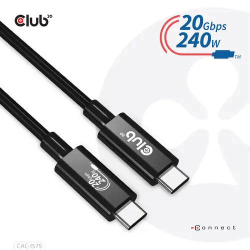 CAC-1575 cable USB USB4 Gen 2x2 2 m USB C Negro - Imagen 8