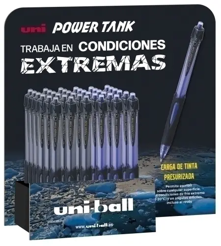 UNIBALL BOLÍGRAFO POWER TANK SN-220/3D EXPOSITOR 36 C/SURTIDOS