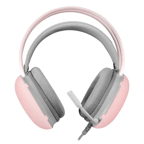 MH-GLOW Rosa, Auriculares 360° Full Chroma RGB Flow, Micrófono Cancelación de Ruido, Diseño Ultra-ligero, Almohadillas Mempory-Foam, Compatibilidad Universal - Imagen 2