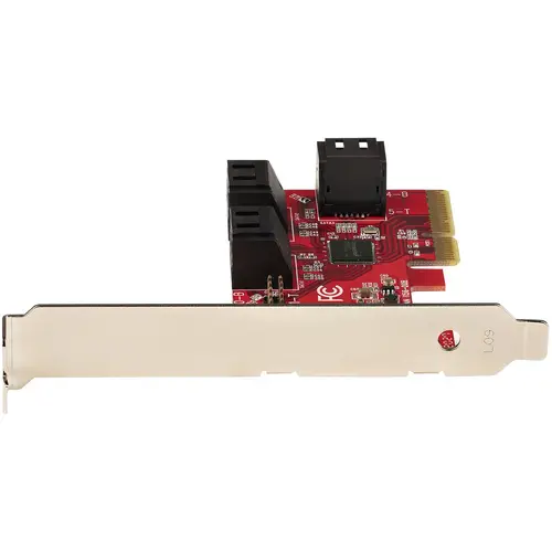 Tarjeta PCIe SATA - Tarjeta Controladora PCI Express de 6 Puertos SATA - 6Gbps - con Bracket de Perfil Bajo - con Conectores SATA Apilados - ASM1166 sin RAID - Imagen 4