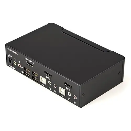 Conmutador Switch KVM 2 puertos HDMI con Hub Concentrador USB 2.0 Audio - 1920x1200 - Imagen 2
