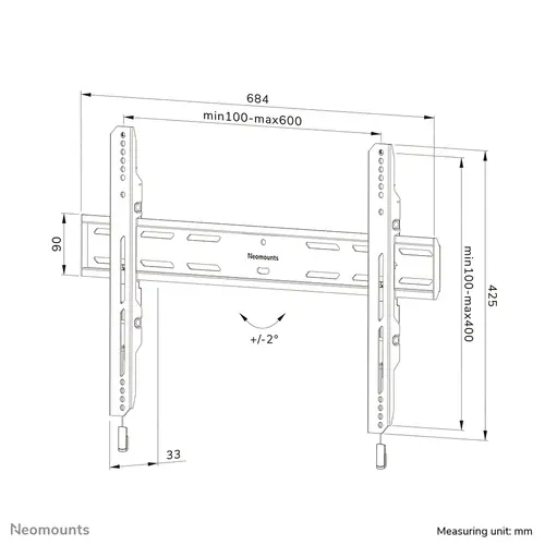WL30S-850BL16 Soporte de pared para TV 42-86" - fijo - bloqueable - instalación rápida - Imagen 19