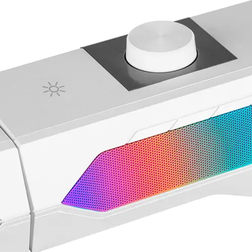 ALTAVOZ BLUETOOTH MSDUO WHITE 2 EN 1 CONVERTIBLE EN SOBREMESA 2.0 O SOUNDBAR BT 5.0 ILUMINACION RGB - Imagen 4