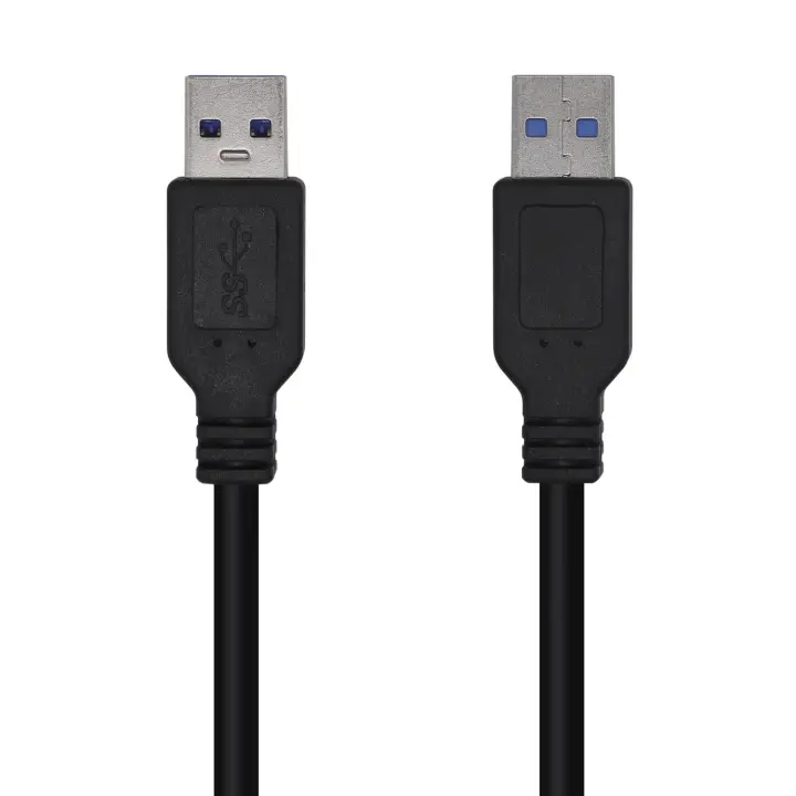 Cable USB 3.0, Tipo A/M-A/M, Negro, 1.0m