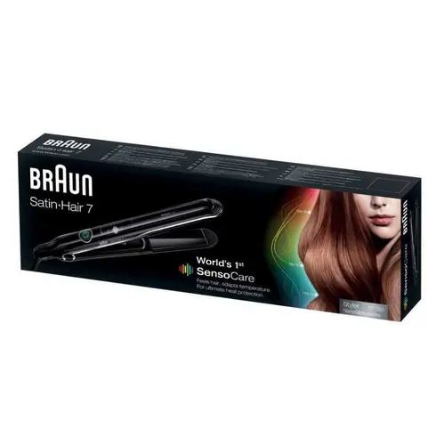 Satin Hair 7 SensoCare ST780 Plancha de pelo Caliente Negro 2 m - Imagen 6