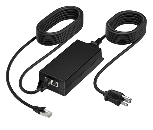 PoE++ 65W 2.5G Adapter with 3.66m CAT6A Cable and Power Cord Negro - Imagen 2