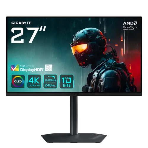 MO27U2 OLED 4K UHD Gaming Monitor - 3840 x 2160, 240Hz, 0,03 ms, 1000 cd/m², Display HDR True Black 400, HDMI 2.1, DisplayPort 1.4 - Imagen 1