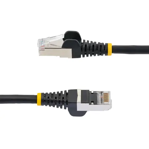 Cable de 2m de Red Ethernet CAT6a - Negro - Low Smoke Zero Halogen (LSZH) - 10GbE - 500MHz - PoE++ de 100W - Snagless sin Pestillo - RJ-45 - Cable de Red S/FTP - Imagen 3