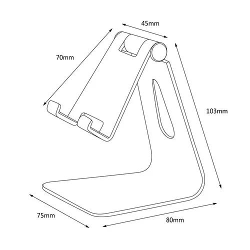 Soporte De Sobremesa Tamaño M Ajustable (1 Pivote) Para Movil / Tablet, Plata - Imagen 7