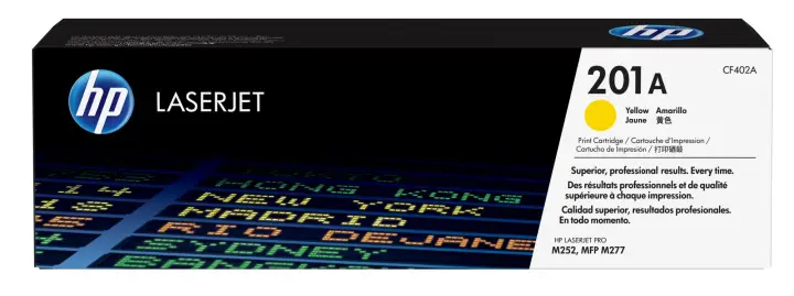 Cartucho de tóner original LaserJet 201A amarillo