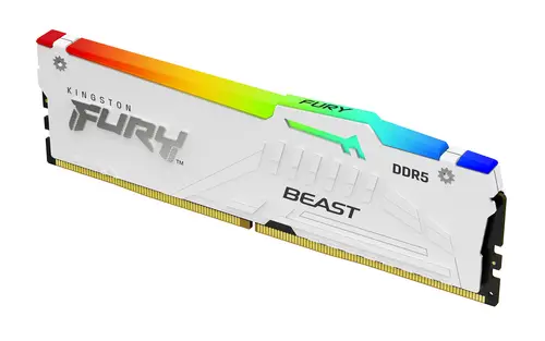 FURY Beast 16GB 6000MT/s DDR5 CL36 DIMM White RGB EXPO - Imagen 1