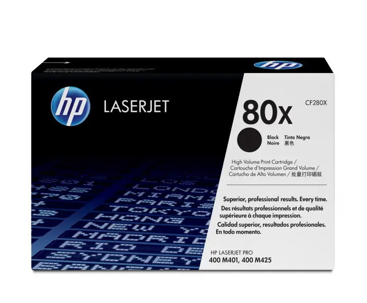 Cartucho de tóner original LaserJet 80X de alta capacidad negro