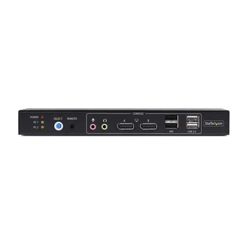Switch KVM DisplayPort de 2 Puertos y 2 Pantallas - Conmutador KVM con Hub USB de 4 Puertos - con Matriz de Vídeo Dual View - 4K60Hz - Conmutado por Teclas de Acceso Rápido - DP 1.2 - TAA - Imagen 3
