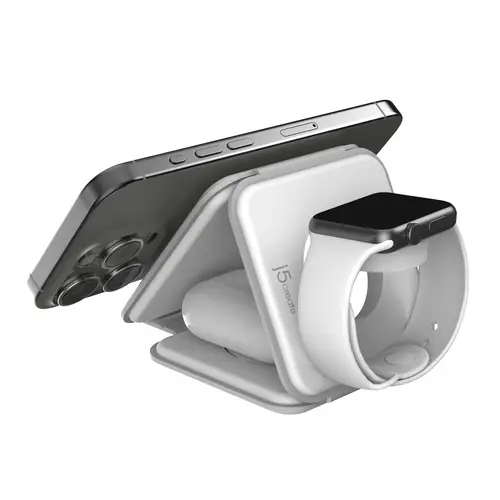 JUPW3415 Auriculares, Smartphone, Reloj inteligente Blanco USB Cargador inalámbrico Carga rápida Interior - Imagen 4