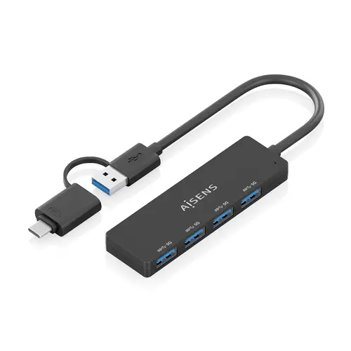 Hub USB 3.1 USB-C USB-A, USB-C/M+USB-A/M-4xTIPO A/H, Negro, 15cm - Imagen 1
