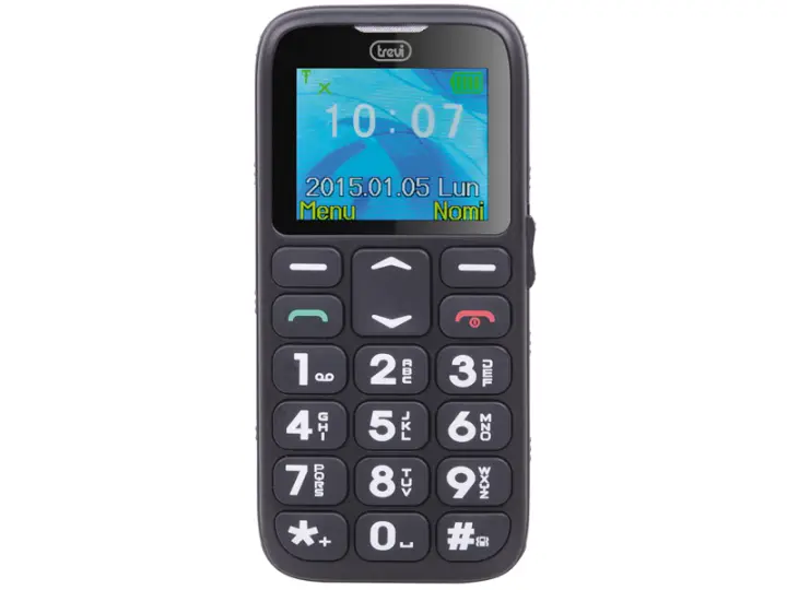 Sicuro 10 4,5 cm (1.77") Negro Teléfono para personas mayores