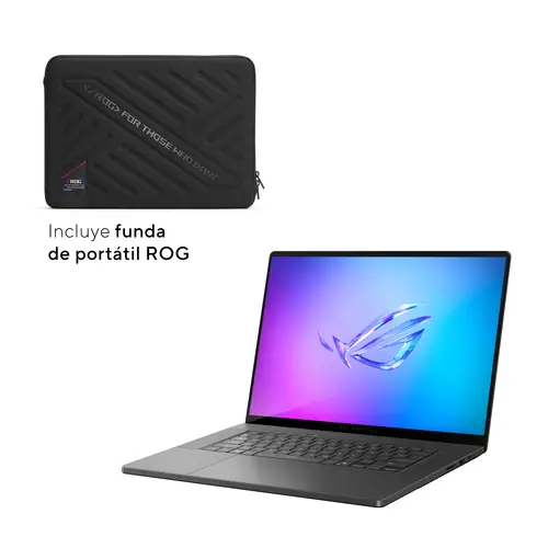 ROG Zephyrus G16 OLED GU605CX-QR113W - Ordenador Portátil Gaming de 16" WQXGA 240Hz (Intel Core Ultra 9 285H, 64GB RAM, 2TB SSD, NVIDIA GeForce RTX 5090 24GB, Windows 11 Home) Gris Eclipse - Teclado QWERTY español - Imagen 3